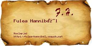 Fulea Hannibál névjegykártya